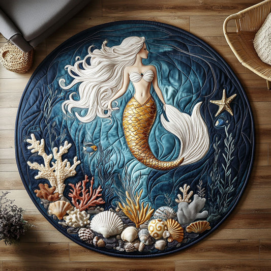 Beauty Of Ocean WY2203023CL Quilted Round Mat
