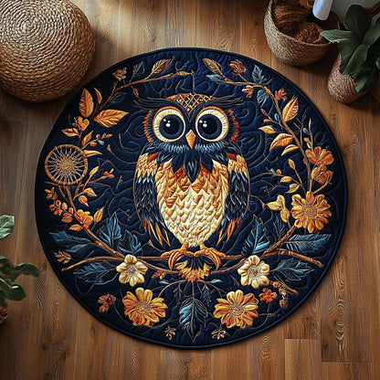 Midnight Forest Owl WY3006116CL Quilted Round Mat