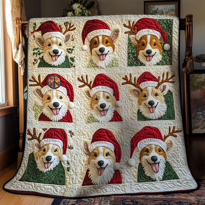 Holiday Corgi Cheer WN3110038CL Quilt