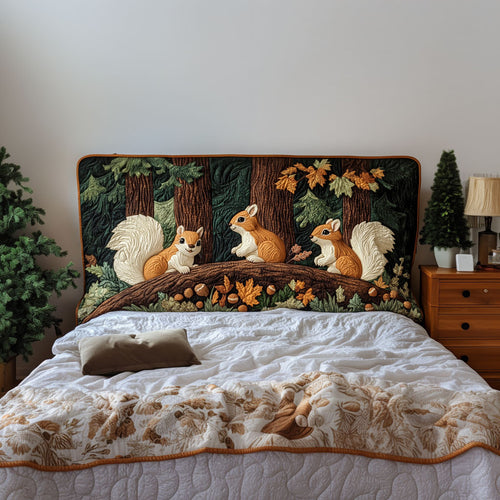 Woodland Squirrels KL0201024CL Quilted Headboard Slipcover