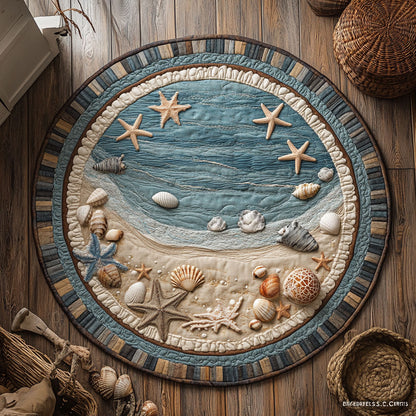 Tidepool Treasures WY0107034CL Quilted Round Mat