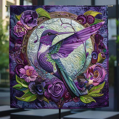 Purple Mystical Hummingbird WP2510018CL Quilt