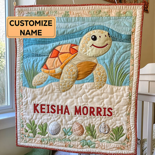 Sandy Toes CP2607014CL Personalized Baby Quilt