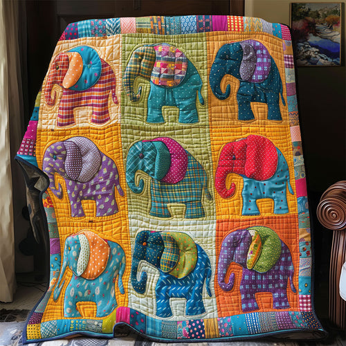 Elephant Blocks CP0512145CL Quilt