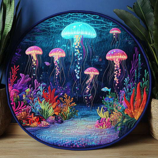 Jellyfish CW2306026CL Quilted Round Mat