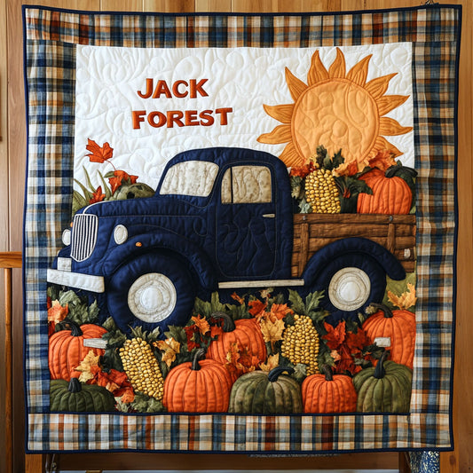 Truckload Of Harvest WJ0108010CL Personalized Baby Quilt