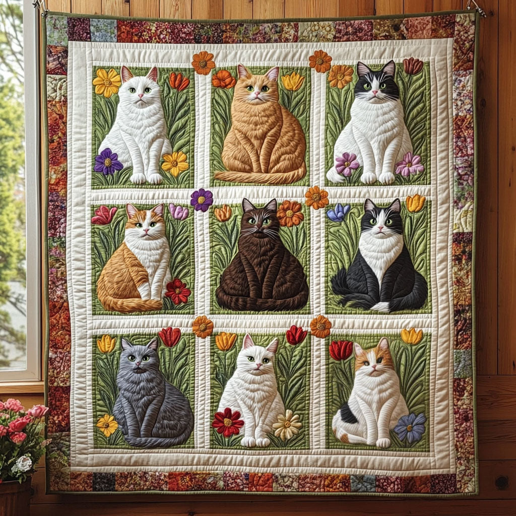 Garden Purrs CP0811012CL Quilt