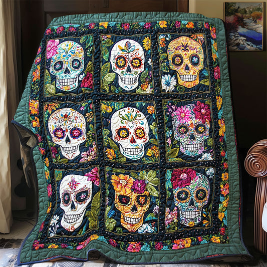 Calavera Skull Patchwork WY1108029CL Quilt