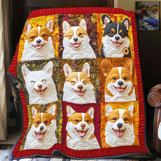 Adorable Corgi WP2312001CL Quilt