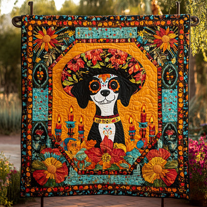 Sugar Skull Dog WY1208012CL Quilt