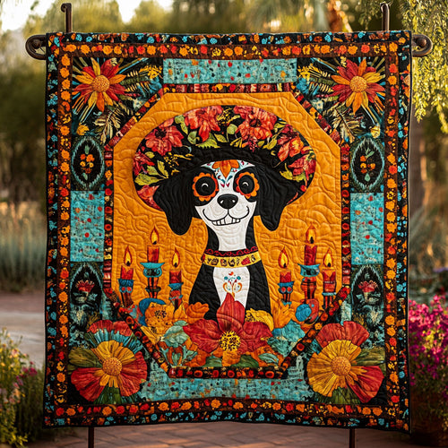 Sugar Skull Dog WY1208012CL Quilt