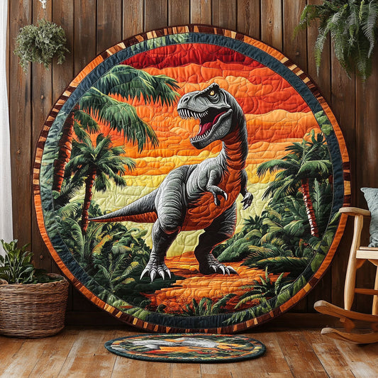 T-Rex Dinosaur WJ0204026CL Quilted Round Mat