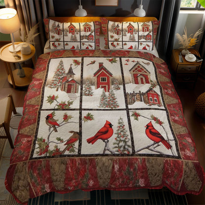 Crimson Cardinal WN2102072CL Duvet Cover Set