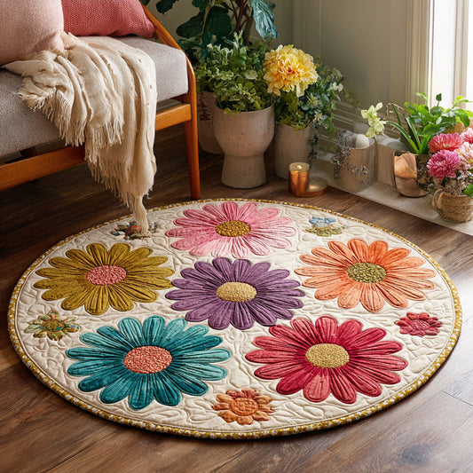 Petal Harmomy CW2308010CL Quilted Round Mat