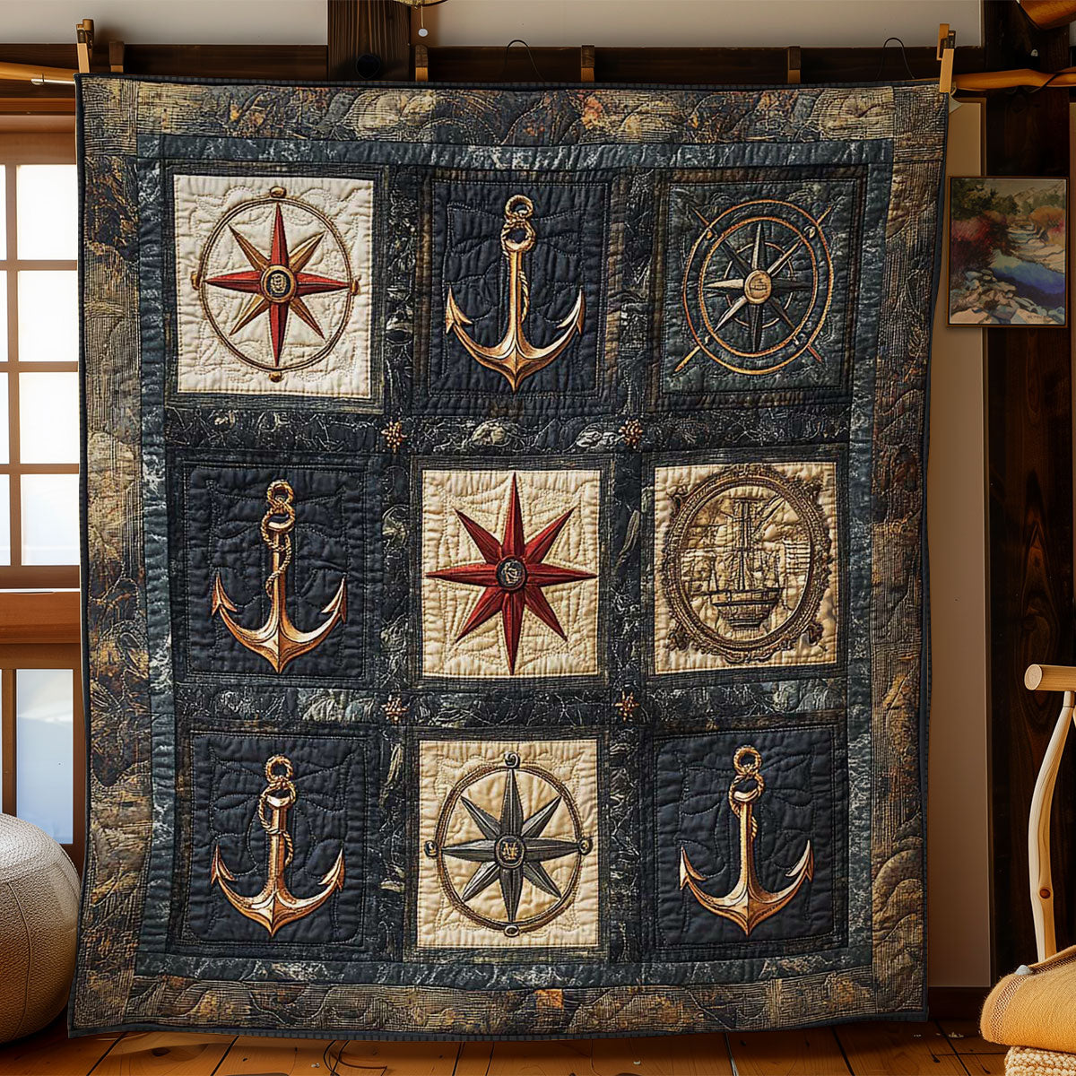 Seafarer’s Compass WN0602029CL Quilt