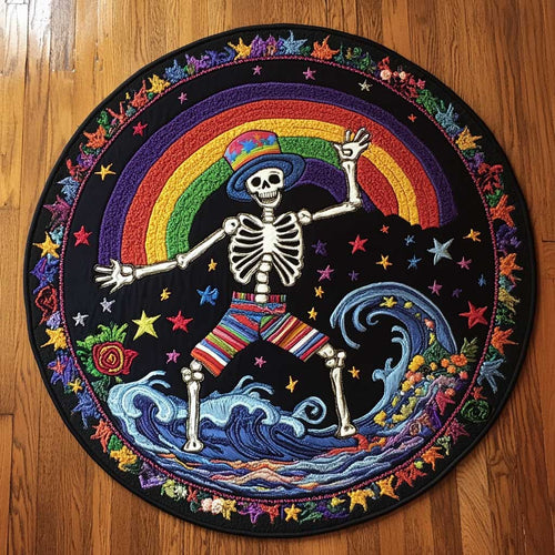 Summer Skeleton WN1205093CL Quilted Round Mat
