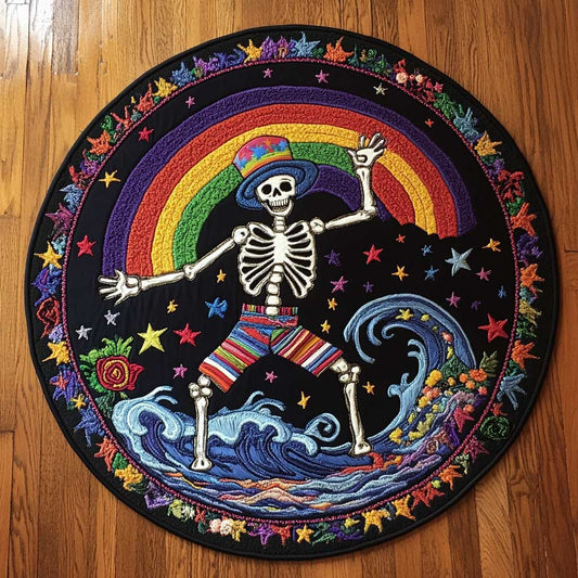 Summer Skeleton WN1205093CL Quilted Round Mat
