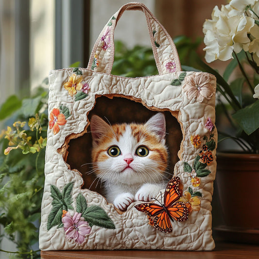 Blossom Cat WN2709005CL Quilted Tote Bag