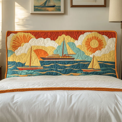 Amber Sailboat WN2412001CL Quilted Headboard Slipcover