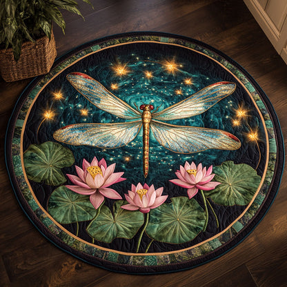 Twilight Dragonfly CW2708009CL Quilted Round Mat