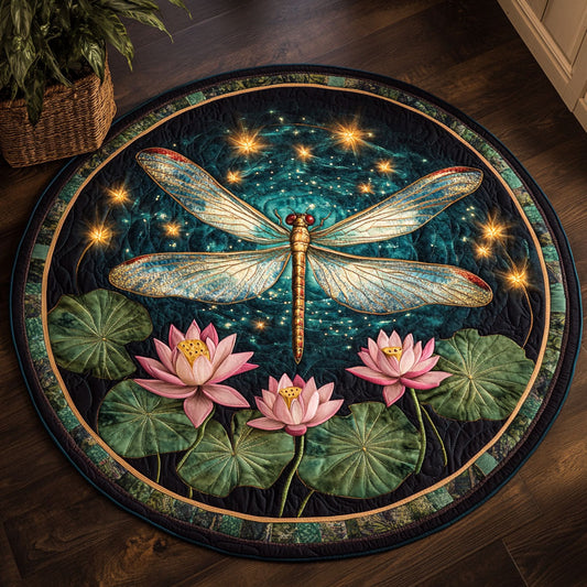 Twilight Dragonfly CW2708009CL Quilted Round Mat