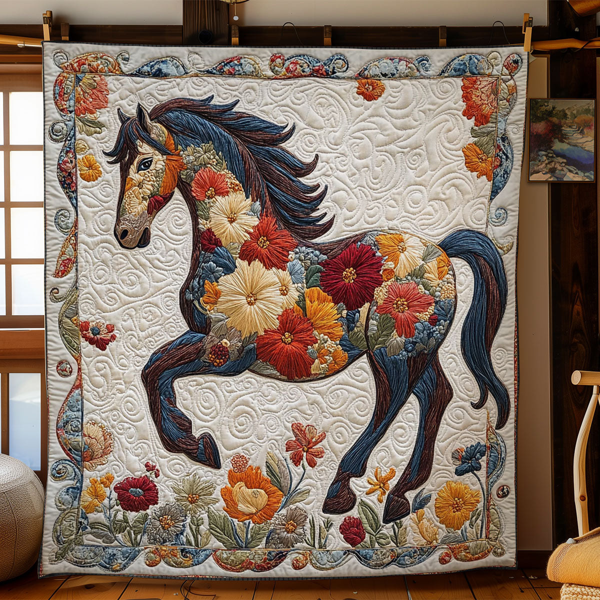 Twilight Garden Horse WN1606021CL Quilt