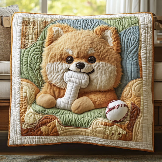 Cute Pomeranian Puppy WJ2105004CL Quilt