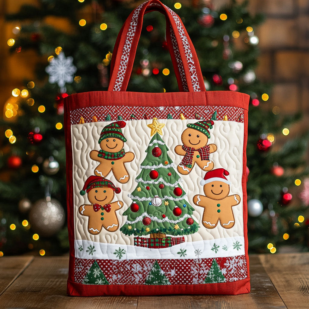 Gingerbread Christmas Glow WN1811008CL Quilted Tote Bag