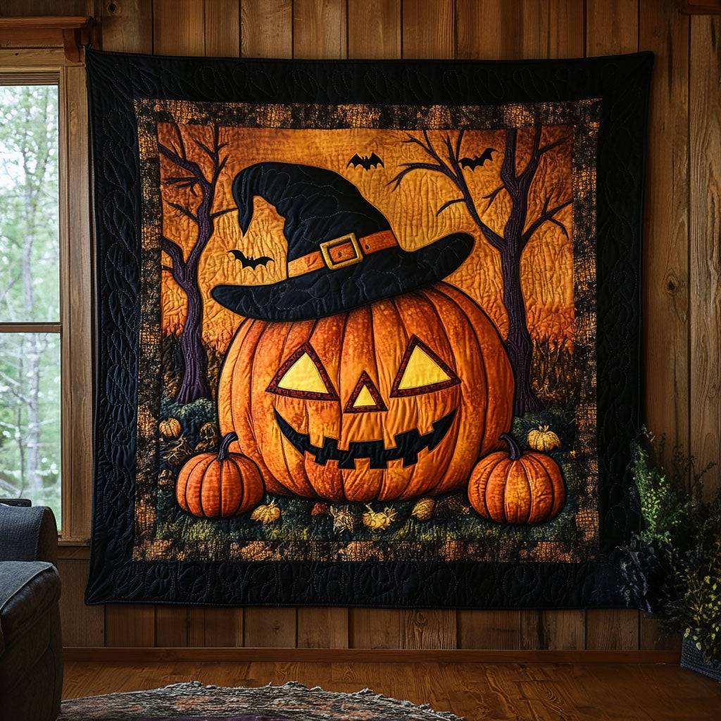 Pumpkin Witch Hat Forest DH1809019CL Quilt