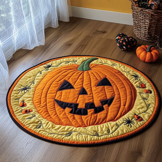 Spooky Grin CP2107034CL Quilted Round Mat