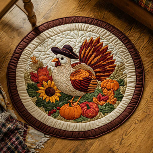 Autumn Turkey WN1903038CL Quilted Round Mat