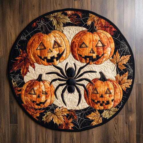 Regal Harvest Spider CW0708034CL Quilted Round Mat