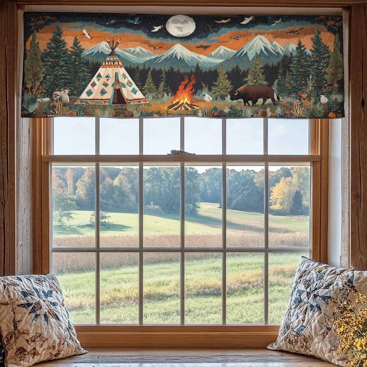 Camping Native WX1405005CL Quilted Valance