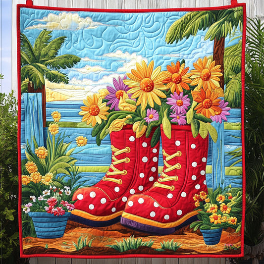Beach Flower Boots WP0404015CL Quilt