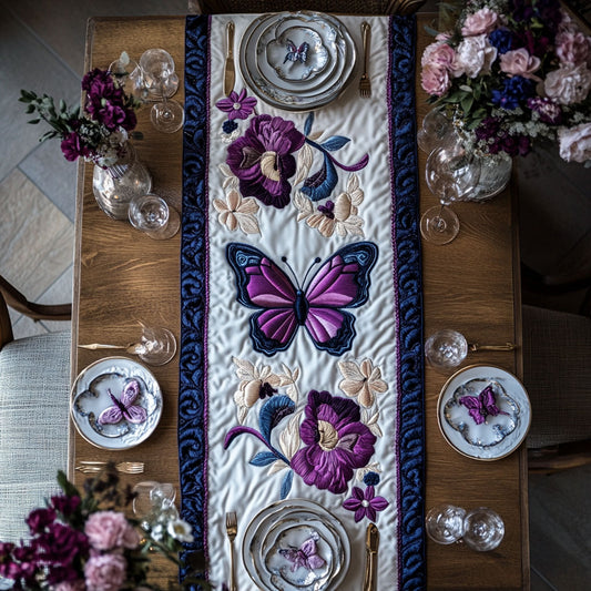 Blossom Butterfly WN0207002CL Quilted Table Runner
