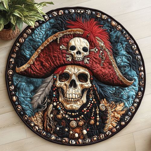 Skull Pirate CW0707044CL Quilted Round Mat
