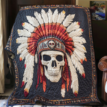 Native American Skull WX0406041CL Quilt