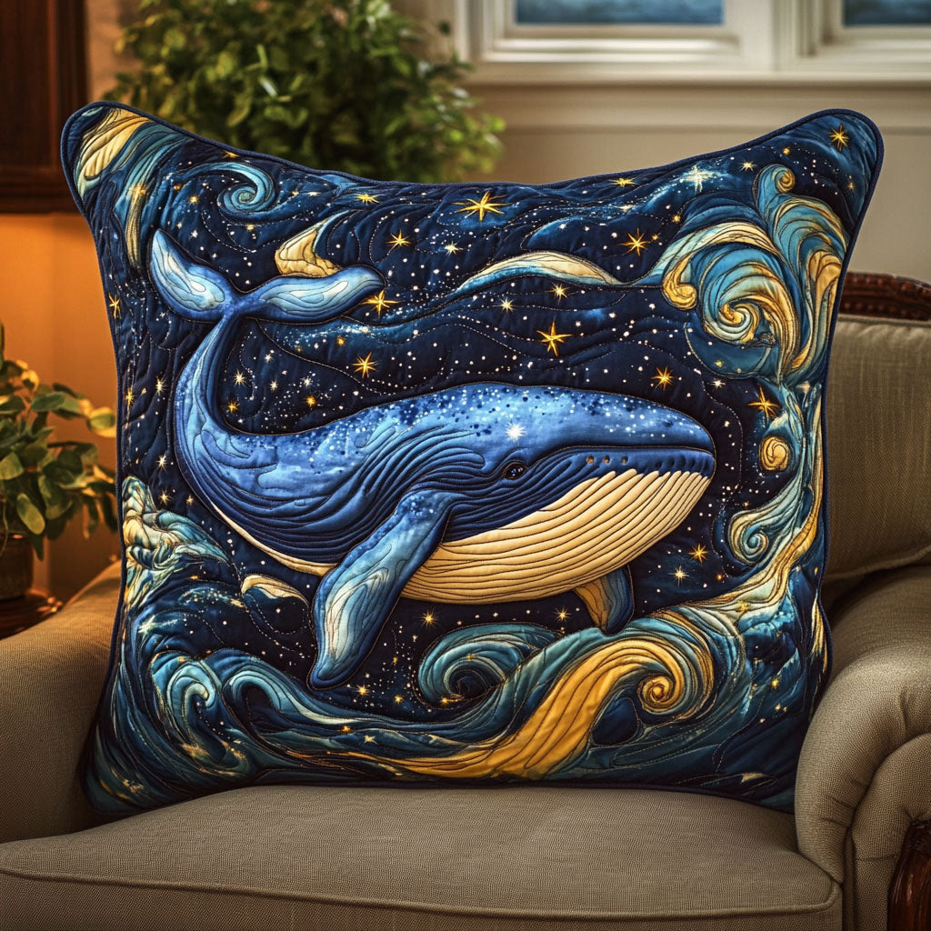 Ocean Blue Whale CW1401114CL Quilt Pillow Case