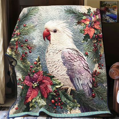 Christmas Violet Parrot WP1211036CL Quilt