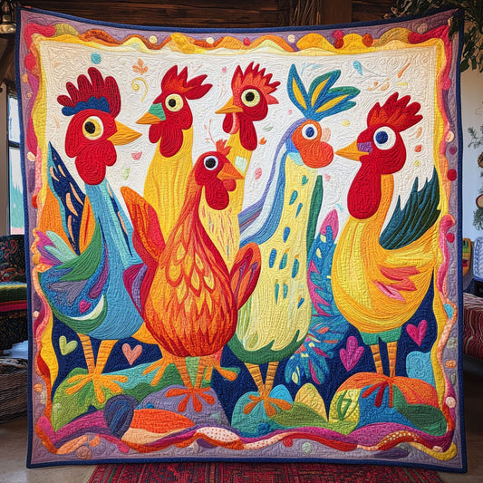 Colorful Chicken CQ2905002CL Quilt