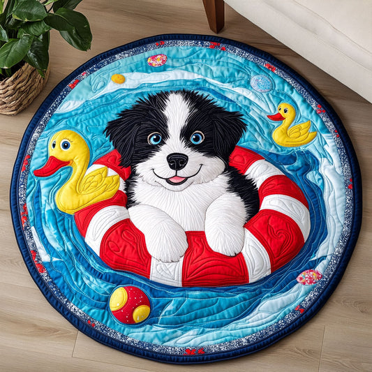Adorable Dog WX0605001CL Quilted Round Mat