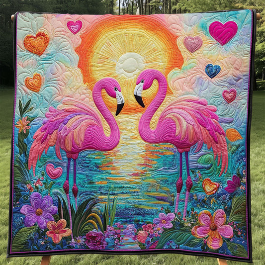 Glowing Flamingo WJ1004007CL Quilt