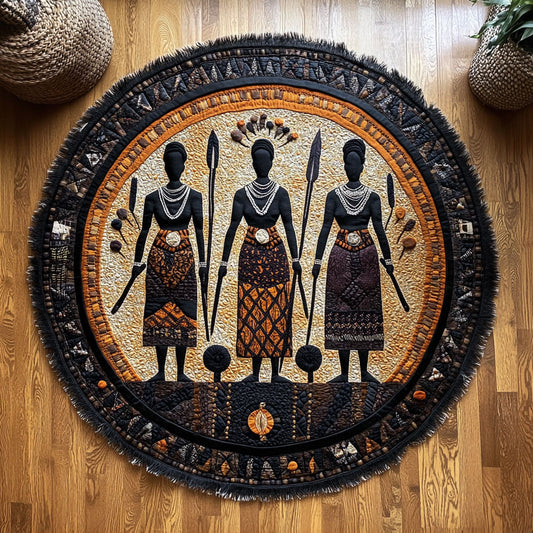 Tribal Warrior Legacy WY0107040CL Quilted Round Mat