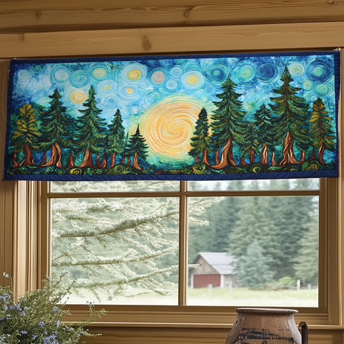 Pine Tree Forest WY2305038CL Quilted Valance