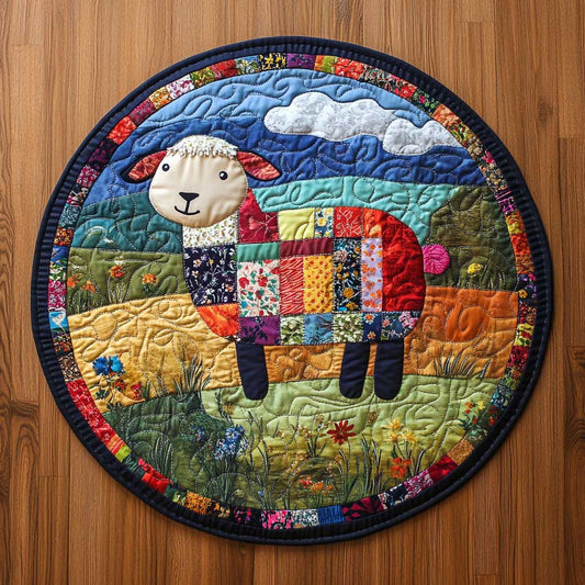 Bright Sheep WN1905026CL Quilted Round Mat