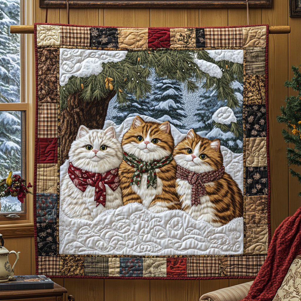 Snowy Cats KL2411010CL Quilt