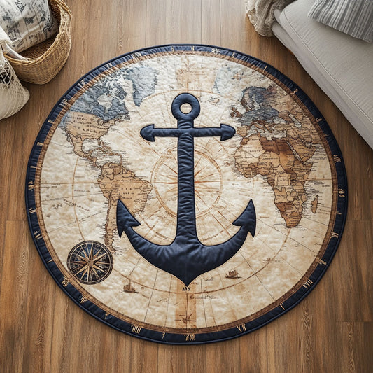 Anchor on Earth CW2807005CL Quilted Round Mat