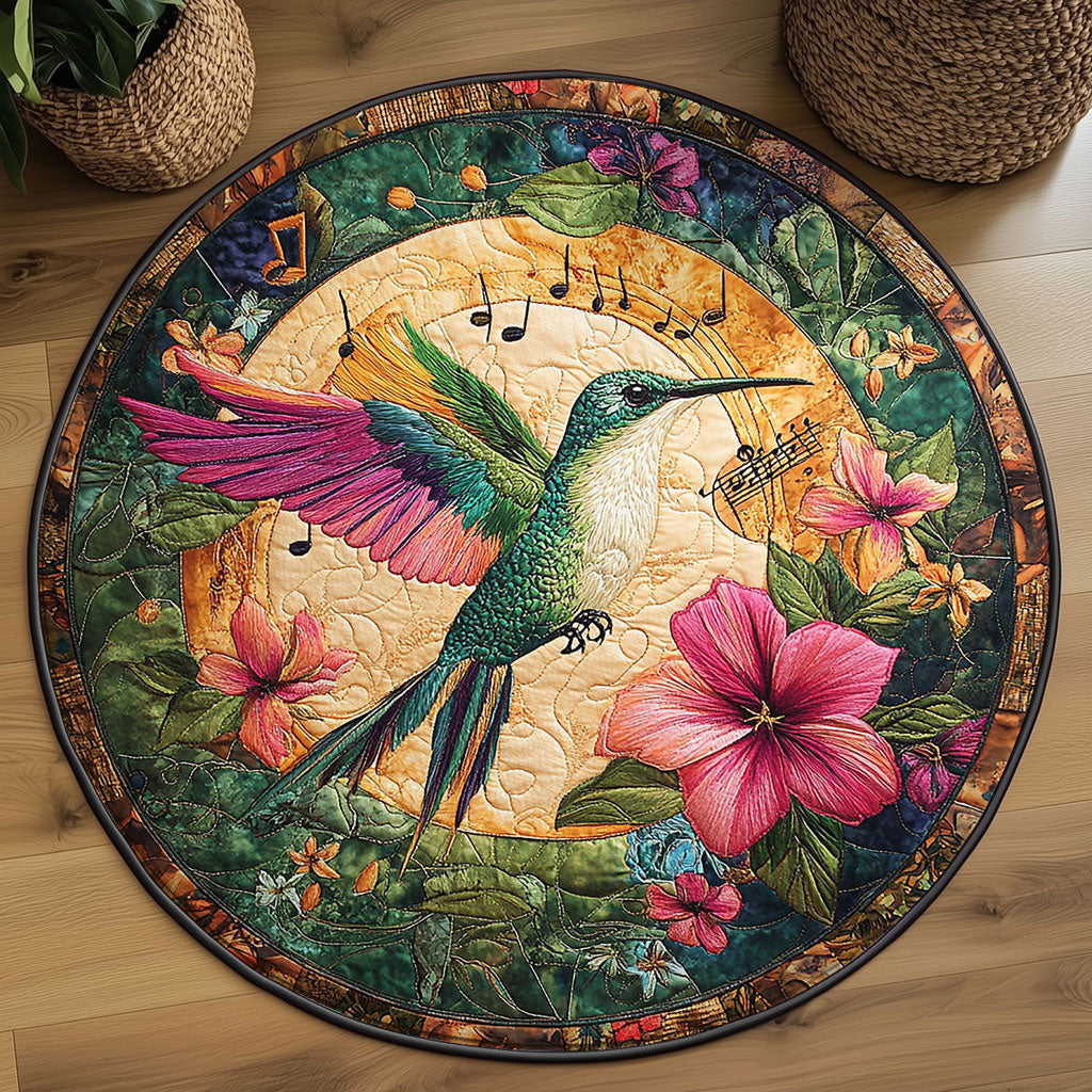 Tropical Hummingbird WN2008118CL Quilted Round Mat