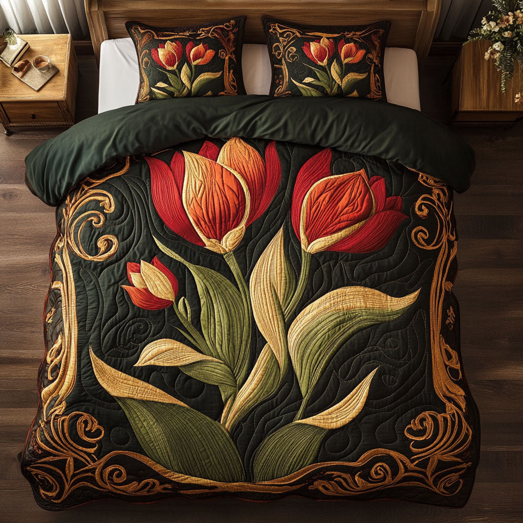 Golden Petal Symphony WP0304011CL Duvet Cover Set