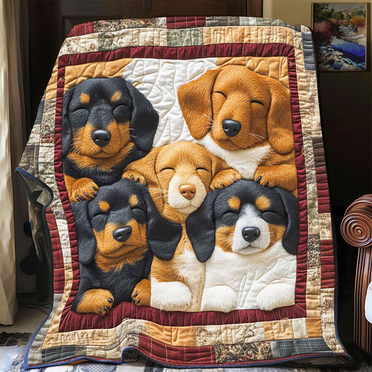 Relaxing Dachshund WP0701020CL Quilt